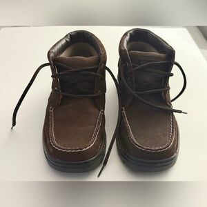 MENS’ SPERRY TOP-SIDER ‘CUTTER’ DARK BROWN LEATHER-UPPER SUEDE MID-ANKLE SHOES